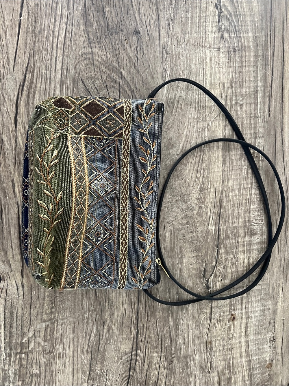 Danny K. Beverly Hills Vintage Tapestry Crossbody Bag - Made in USA